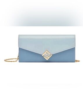 FENDI Diamonds Continental Leather Wallet on Chain, brand new in box!